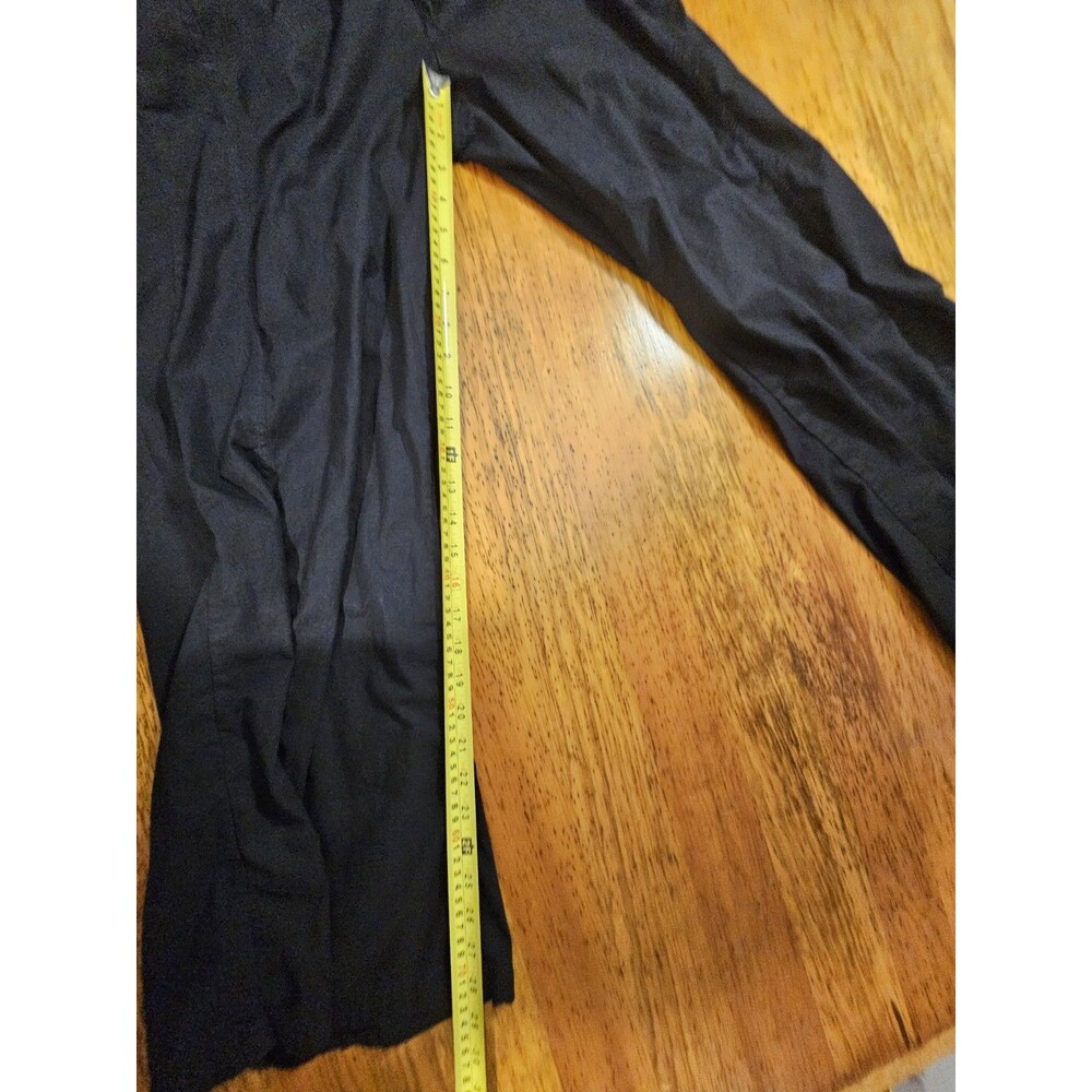 XCVI Vienne Stretch Poplin Wide Leg Flared Pants Foldover Jersey Waist M Black - Picture 6 of 10